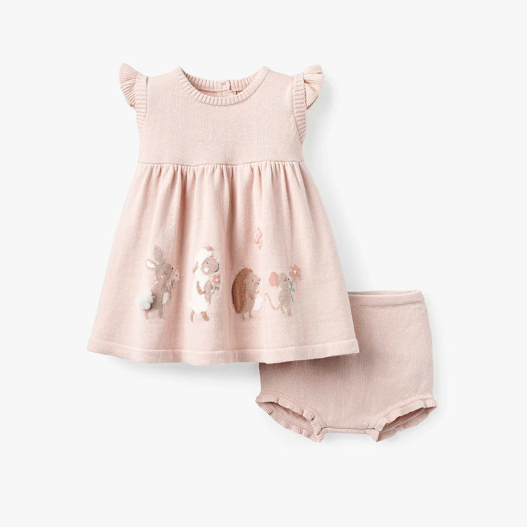 Garden Picnic Bunny Knit Dress