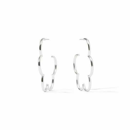Gardenia Hoops Silver