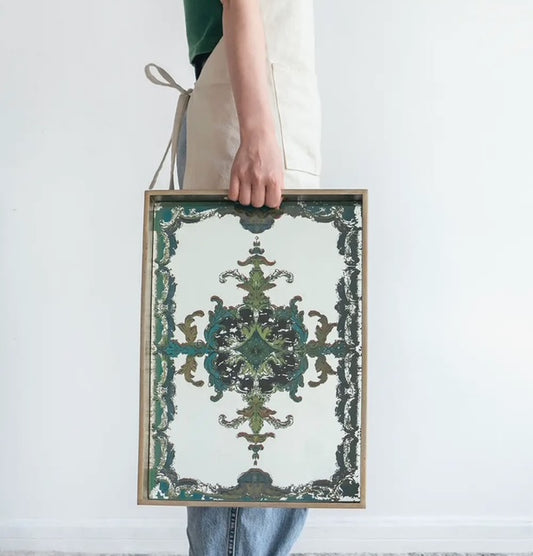 Opulent Baroque Mirror Tray