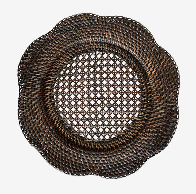 Scallop Rattan Charger Plate