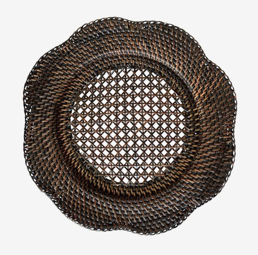 Scallop Rattan Charger Plate