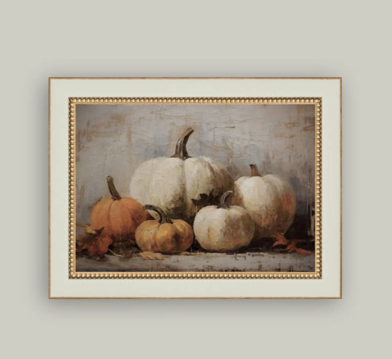 Vintage Pumpkins Framed Art