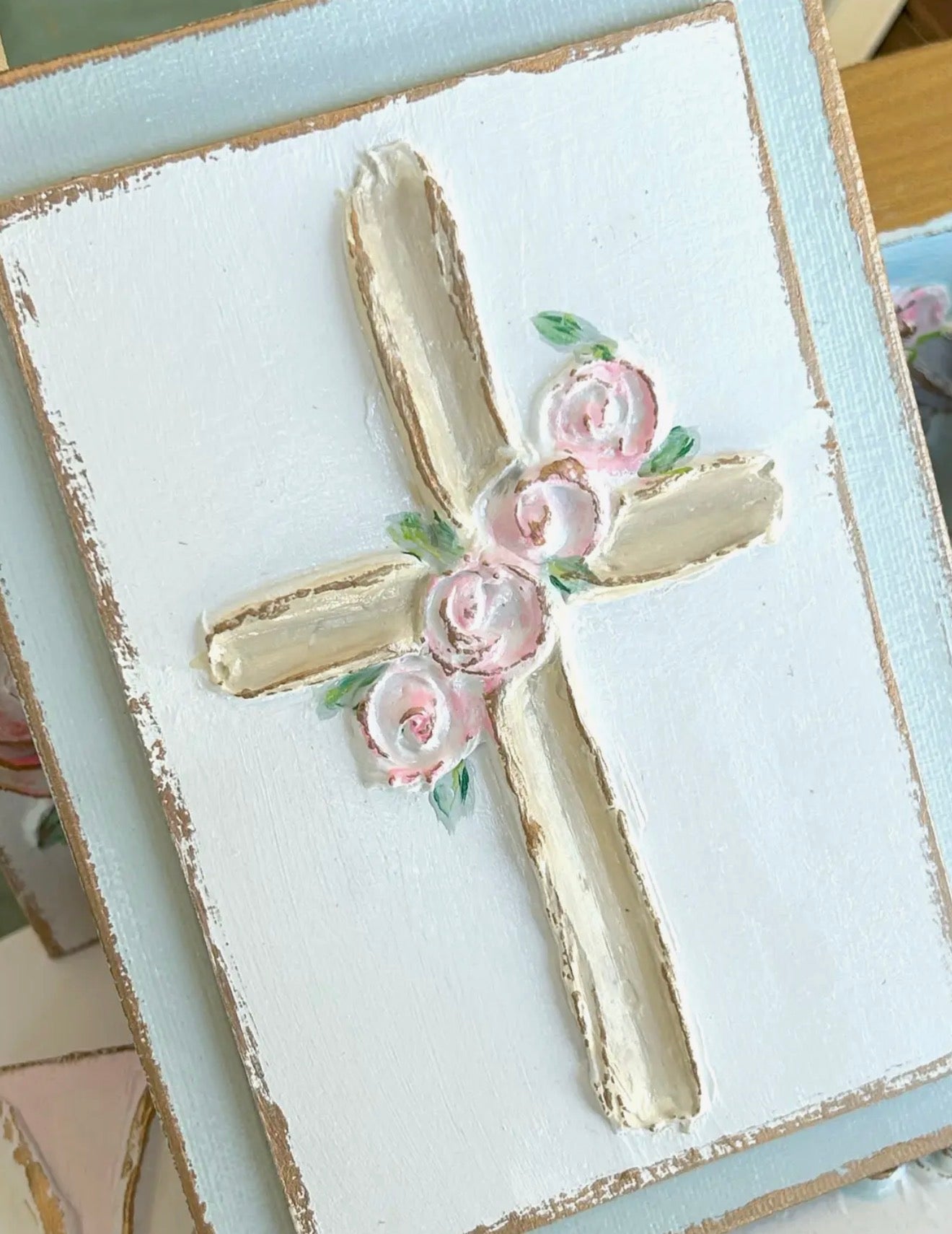 Cross with Roses Panel