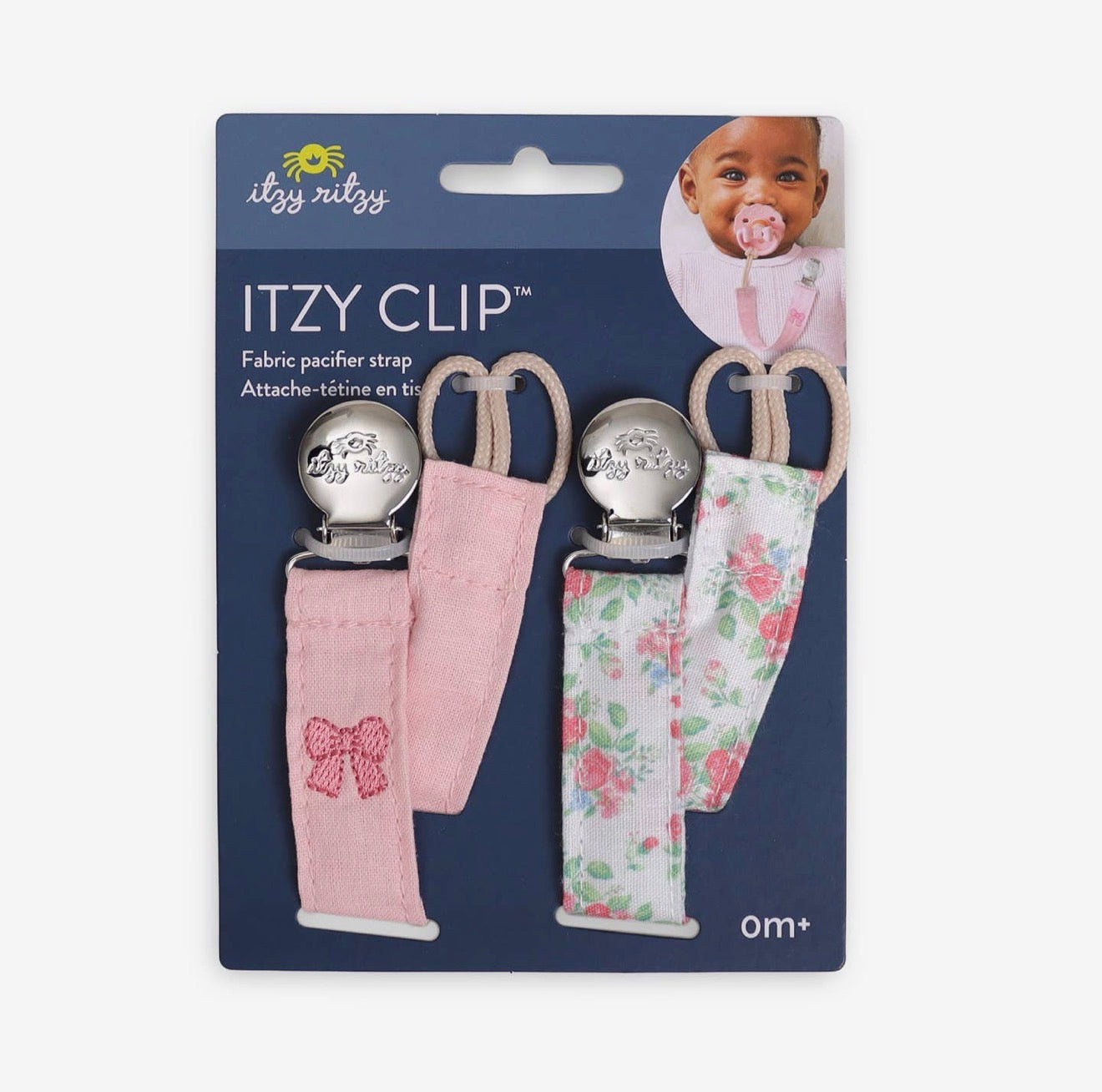 Itzy Clip Fabric Pacifier Strap