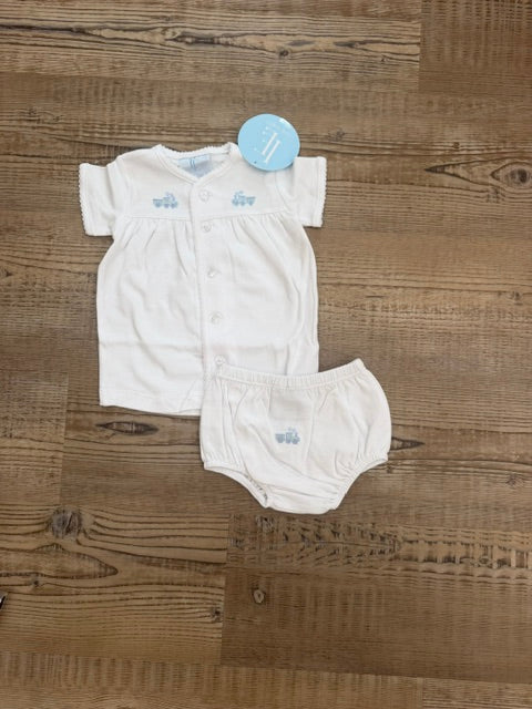 LE  Pinpoint Layette Knit Set