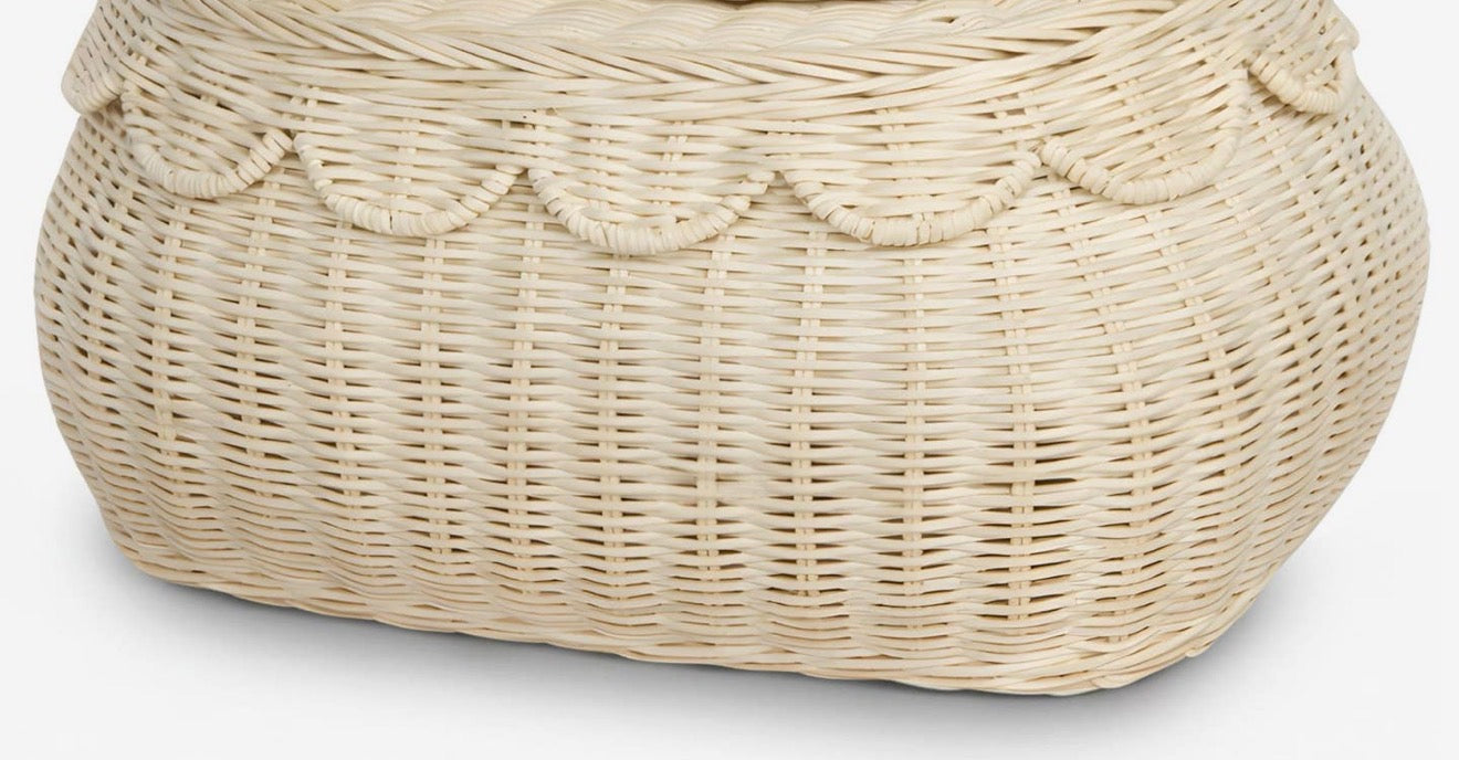 Flora Scallop Basket Natural