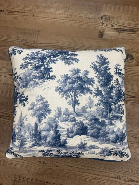Blue & White Toile 18x18 Pillow