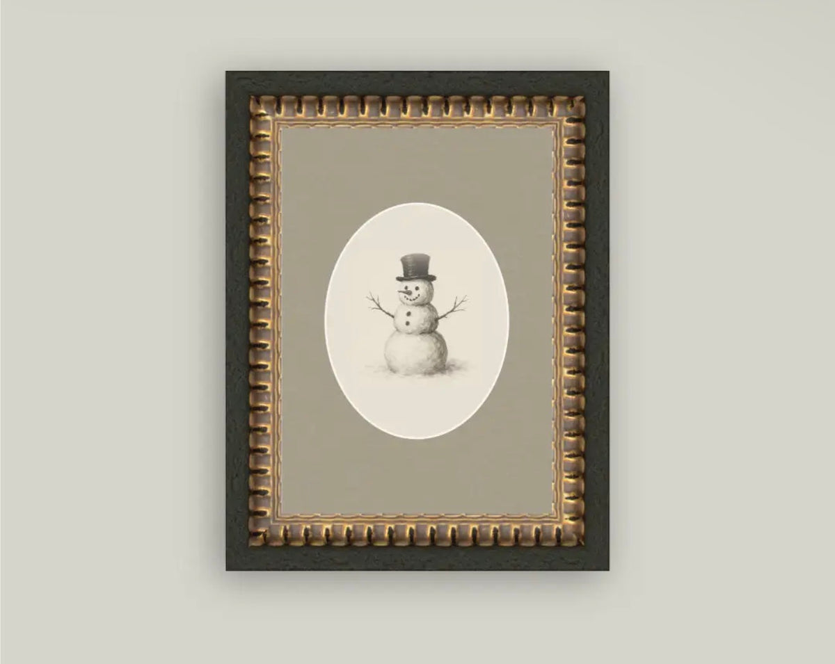 Oval Snowman 5"x7"