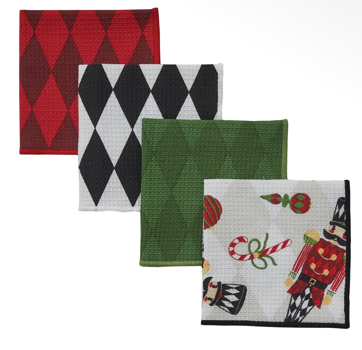 Nutcracker Dishcloth Set of 4