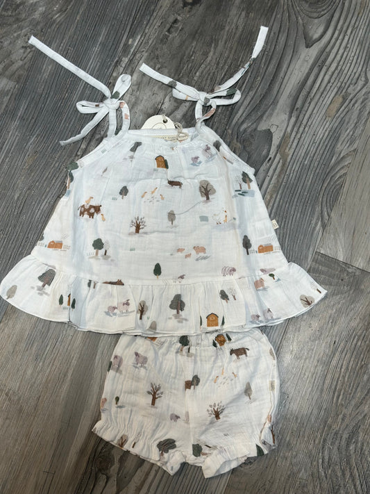 On The Farm Organic Muslin Tie Top Set
