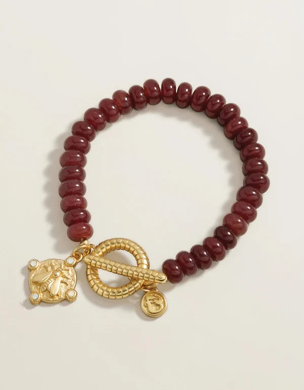 Curious Bee Beaded Toggle Bracelet