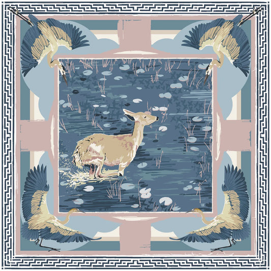Double -Sided Silk Scarf 25inch