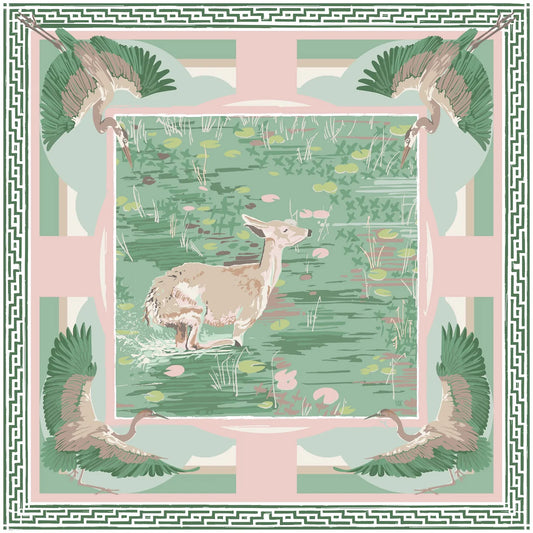 Double -Sided Silk Scarf 25inch