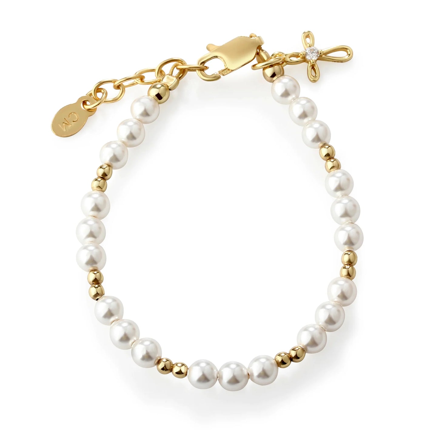 Eve 14K Gold-Plated Baby Cross Bracelet