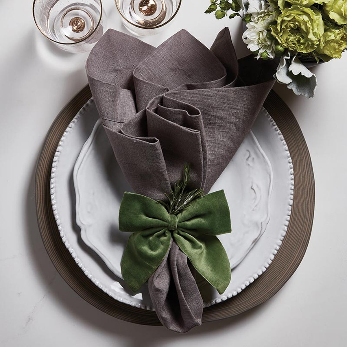 Velvet Napkin Ties Set of 4