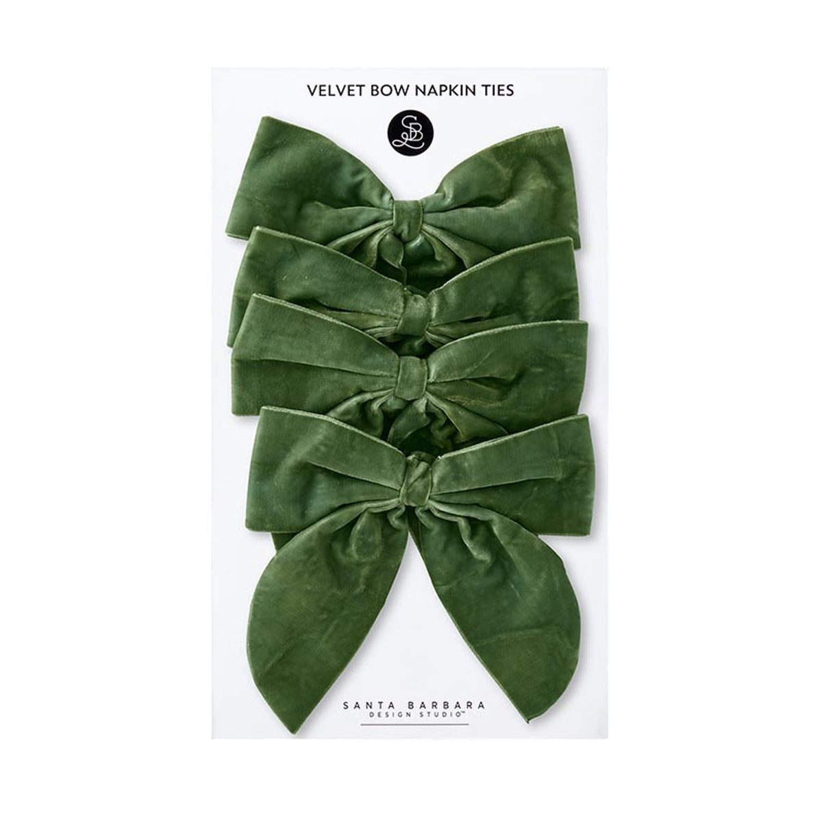 Velvet Napkin Ties Set of 4