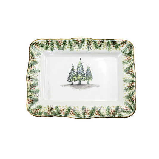 Natale Scalloped Medium Rec Tray 6835