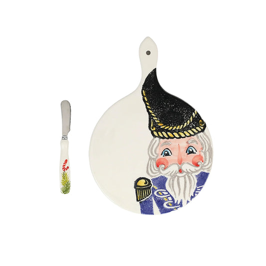 Nutcrackers Small Cheese Board w/ Spreader