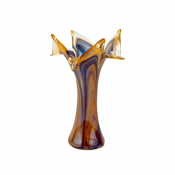 Onda Glass Twisted Flower Vase