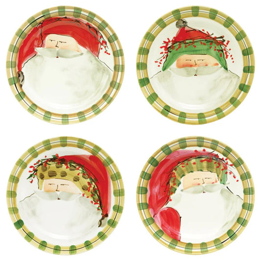 Old St Nick Assorted Dinner Plates Set of 4