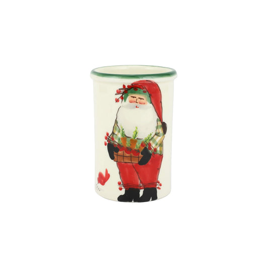 Old St Nick Utensil Holder w/ Carrots