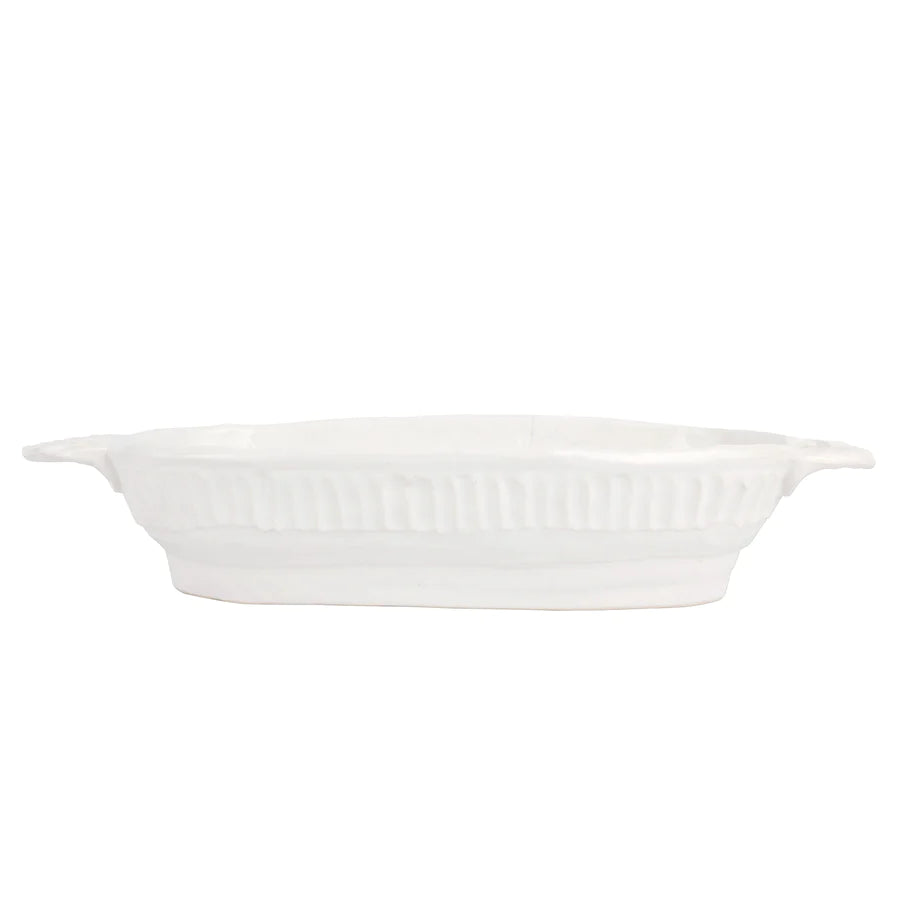 Pietra Serena Handled Oval Bowl