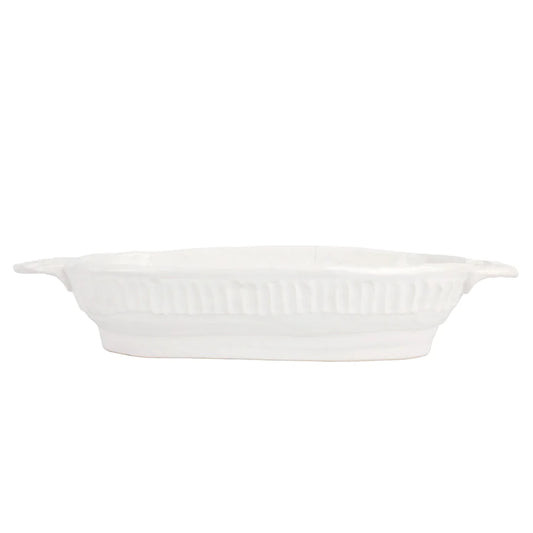 Pietra Serena Handled Oval Bowl