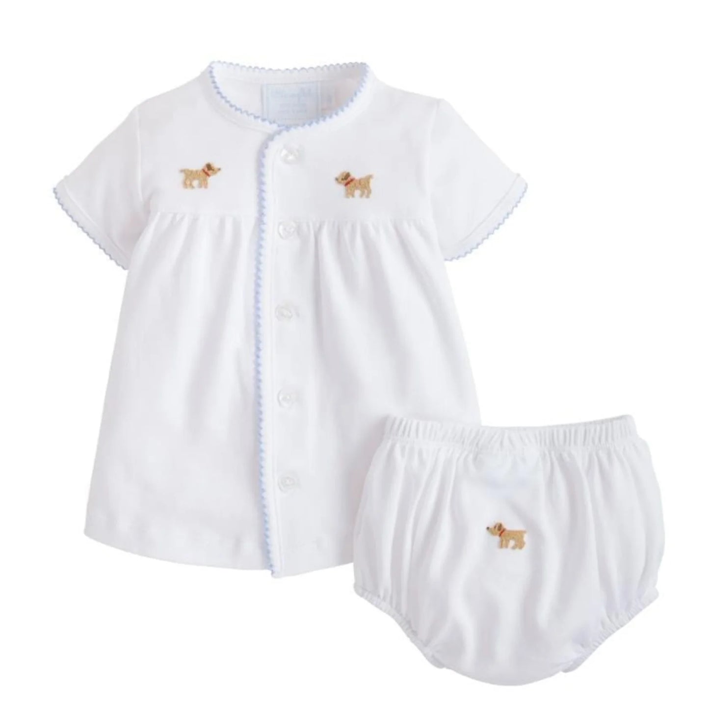 LE  Pinpoint Layette Knit Set