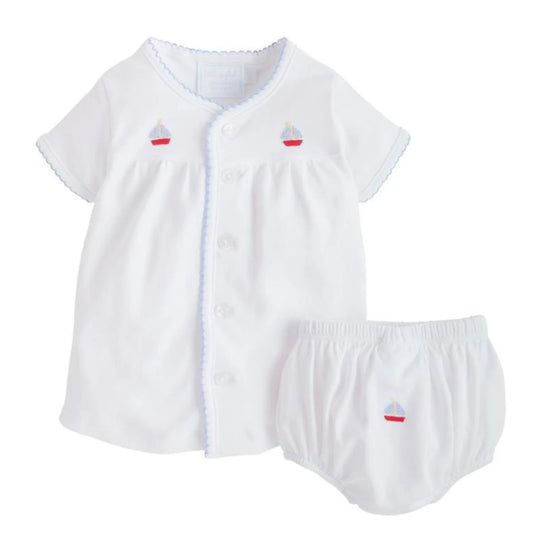 LE  Pinpoint Layette Knit Set