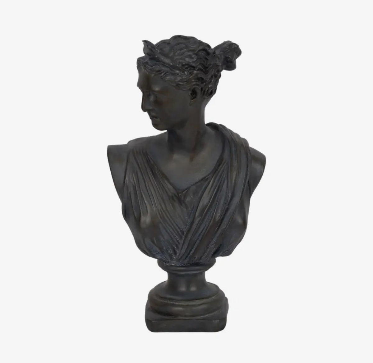 Brown Resin Grecian Bust 12inch