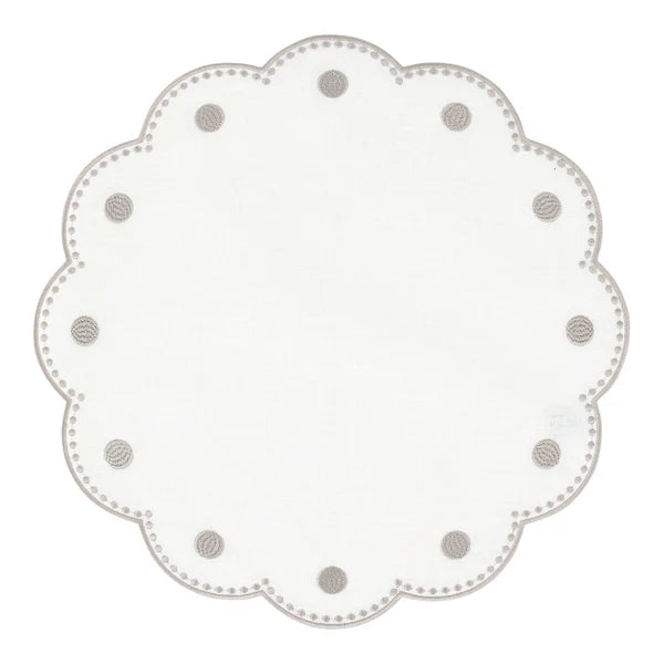 Tessuti White Round Placemats