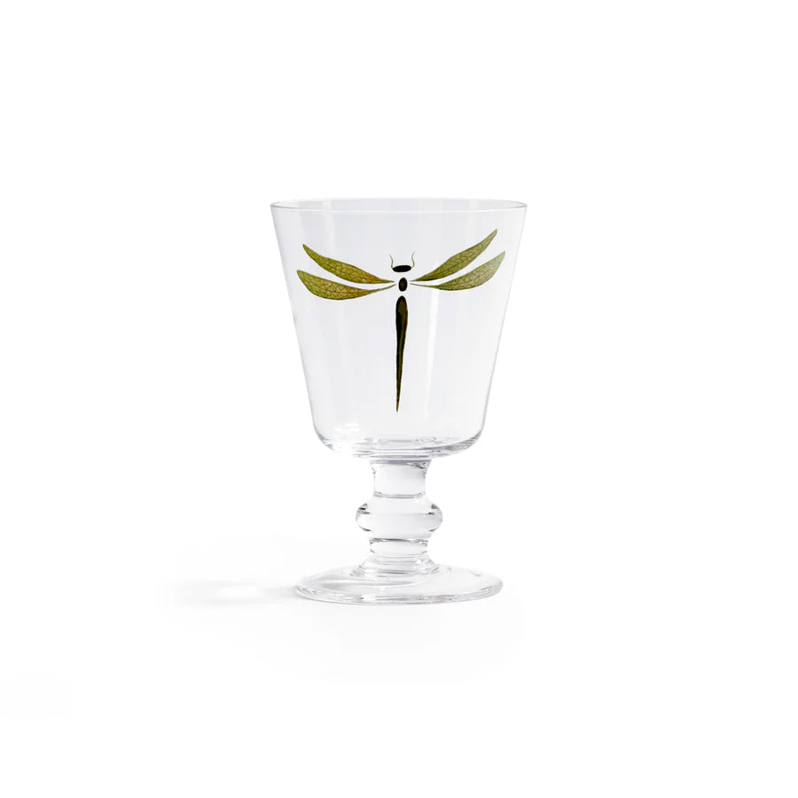 Whispering Dragonfly Water/Wine Stemware