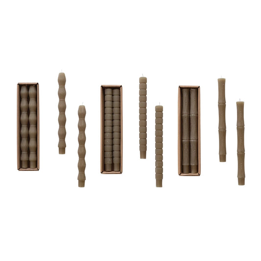 Unscented Taper Candles 10inch Set of 2