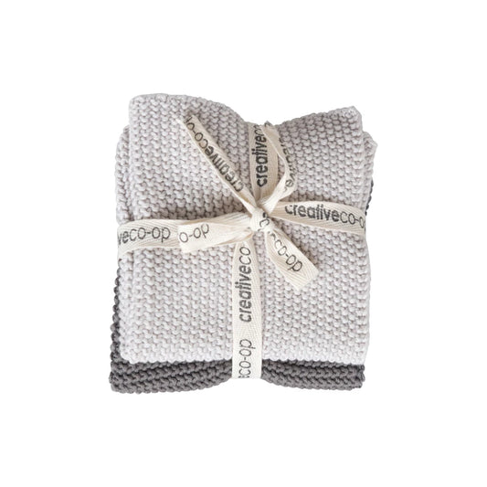 Cotton Knit Dish Cloths  Set of 2