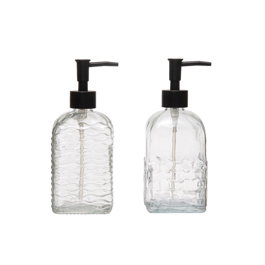 Textured Clear Glass Pump
