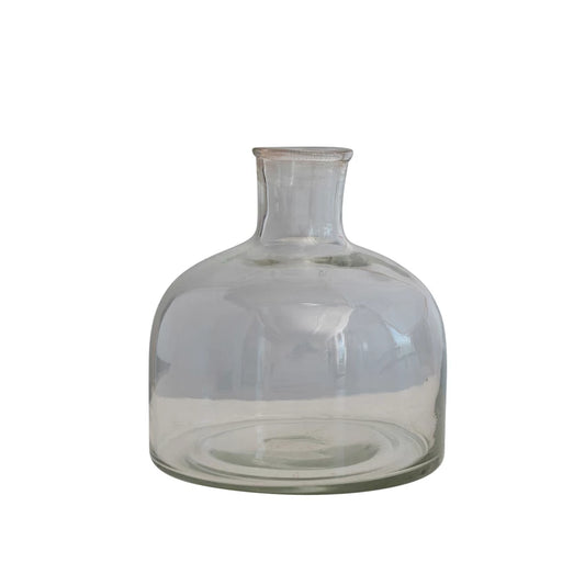 7in Blown Glass Vase Clear