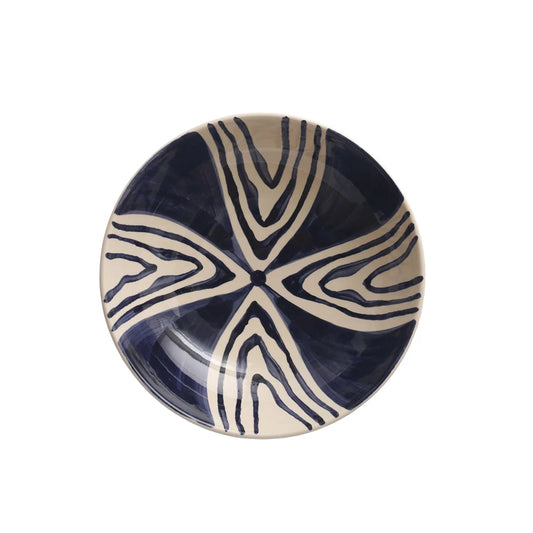 Hand-painted Stoneware Serving Bowl 12.5"