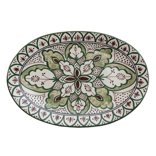 Hand Painted Stoneware Platter