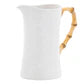 Bamboo Large Ceramic Pitcher