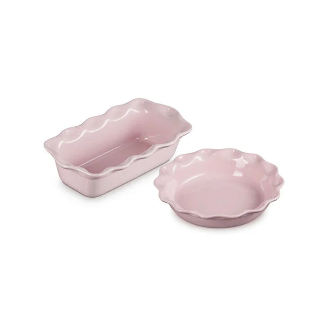 Set of 2 Heritage Fluted Pie & Fluted Loaf Dish