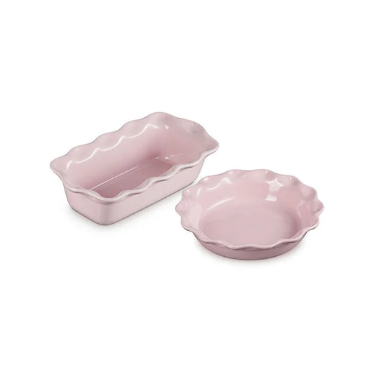 Set of 2 Heritage Fluted Pie & Fluted Loaf Dish