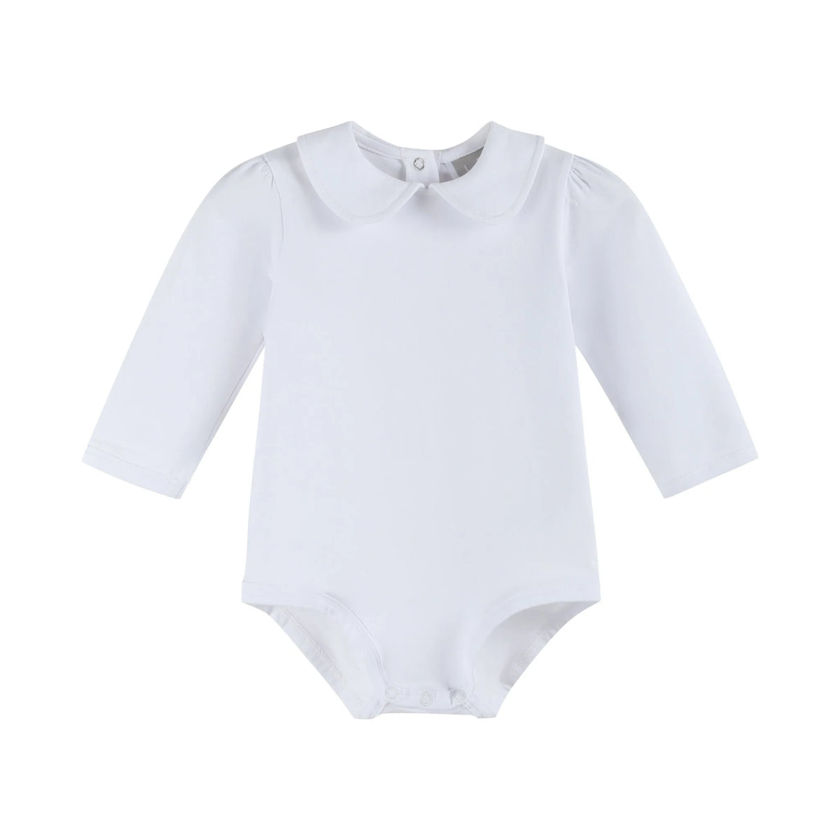 Collared Unisex Long Sleeve Bodysuit Romper
