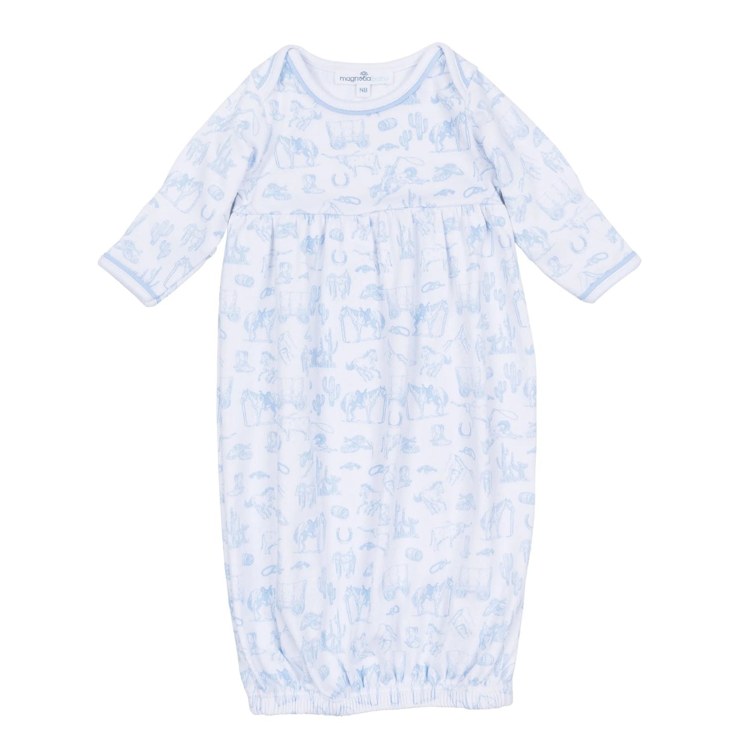 Wild West Toile Gathered Gown