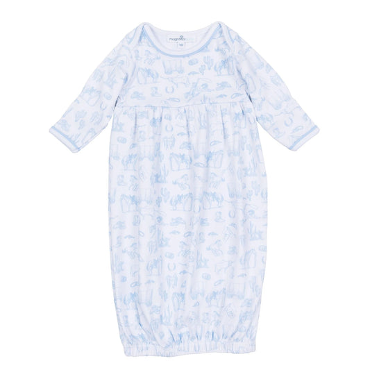 Wild West Toile Gathered Gown