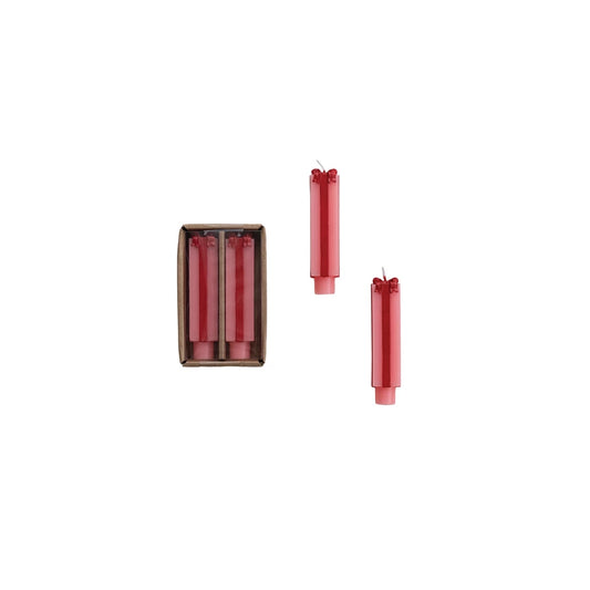 Package Shaped Taper Candles Set of 2 Unscented