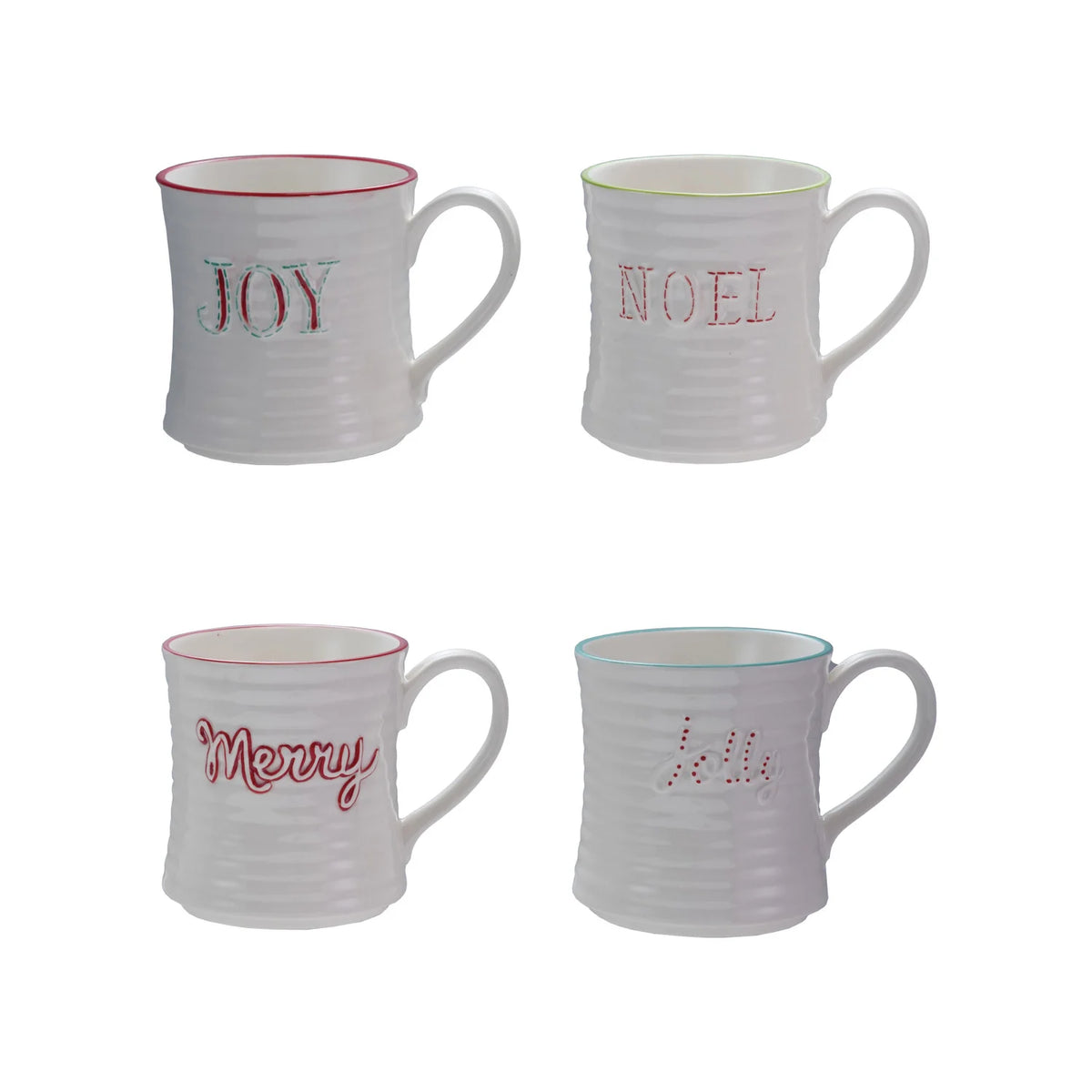 Stoneware Mug with Colored Rim