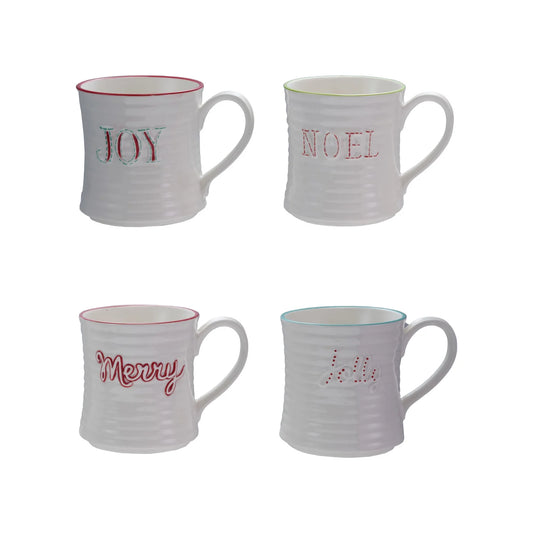 Stoneware Mug with Colored Rim