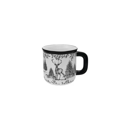 Ceramic Mug with Woodland Deer Scene