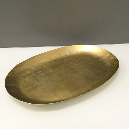 Gold Oval Etched Tray Extra Large