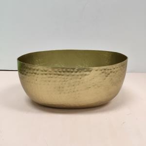 Gold Oval Hammered Bowl
